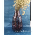 Modern unique home decoration Leopard Spotted Glass Vase